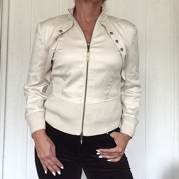 ST. JOHN SPORT ZIP FRONT EMBELLISHED JACKET SMALL - Picture 3 of 16